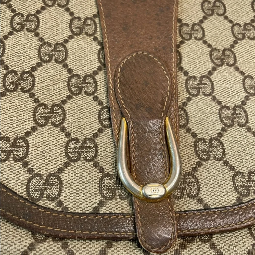 Gucci Vintage Brown GG Shoulder Bag - Picture 12 of 16